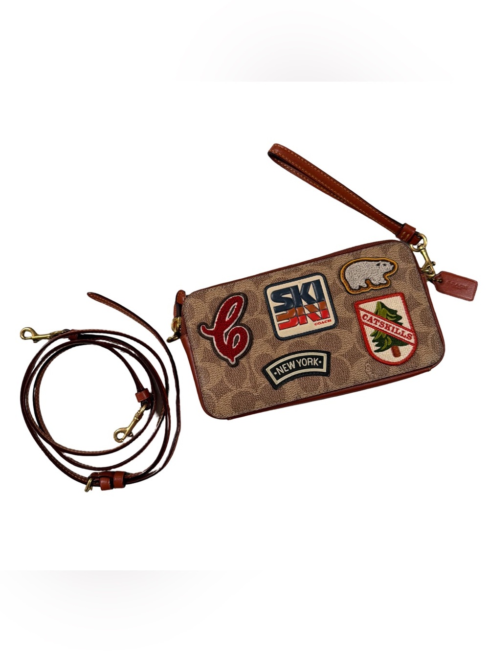 Coach • Kira Retro Ski Patch Signature Coated Canvas & Leather Crossbody Bag